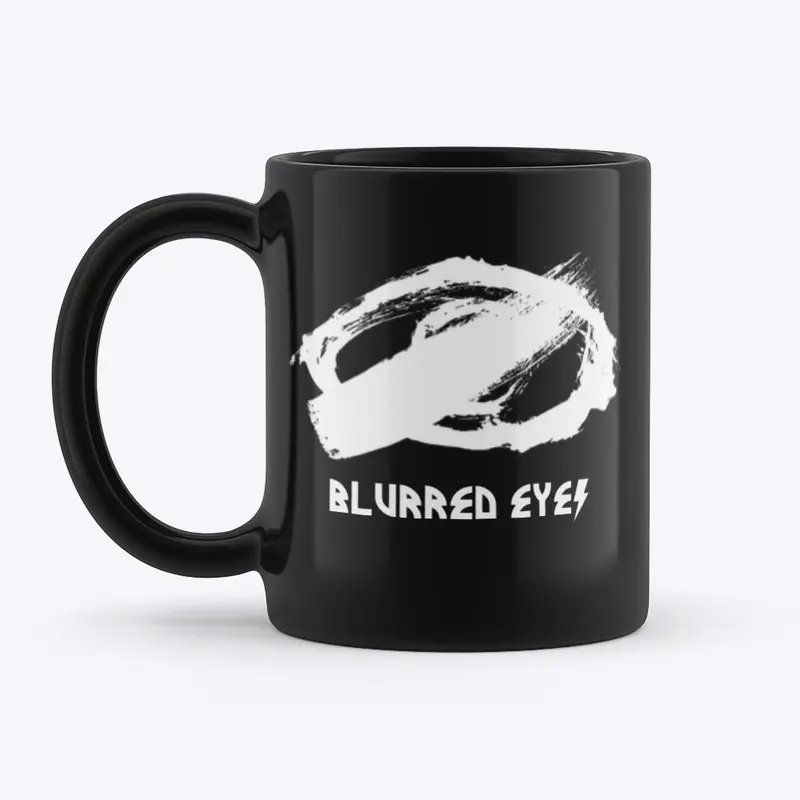 Blurred Eyes Black Mug